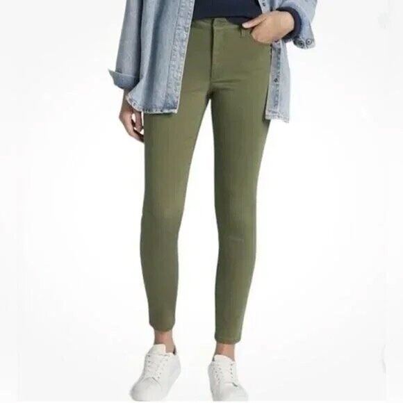 Market & Spruce Denim - Market & Spruce Mid-Rise Skinny Ankle Jeans 2 Olive Green 27x28 - 50off3